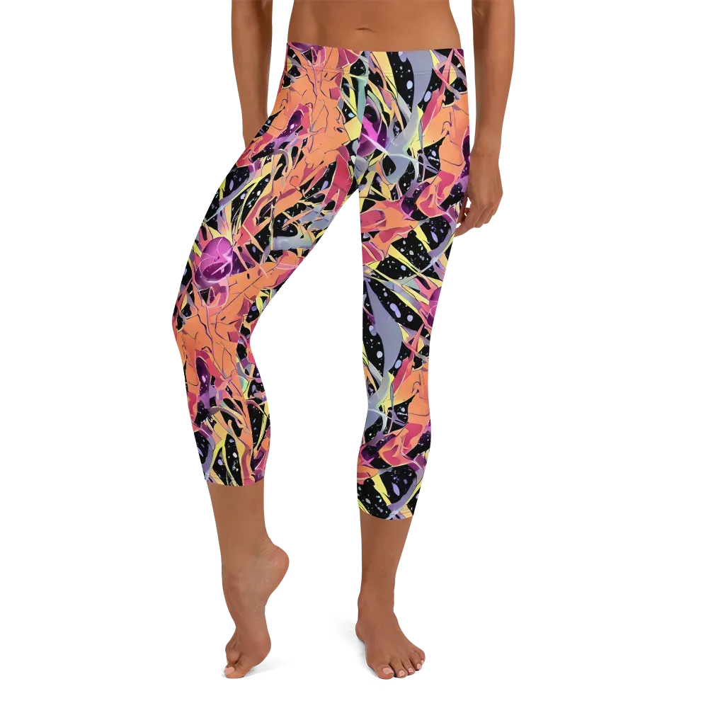 Candy Eclipse on Capri Leggings — Front