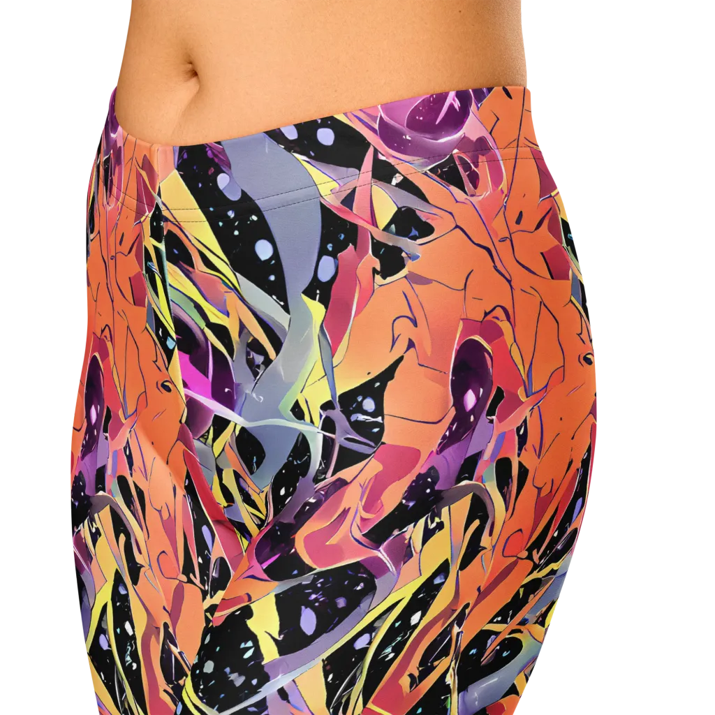 Candy Eclipse on Capri Leggings — Zoomed-in