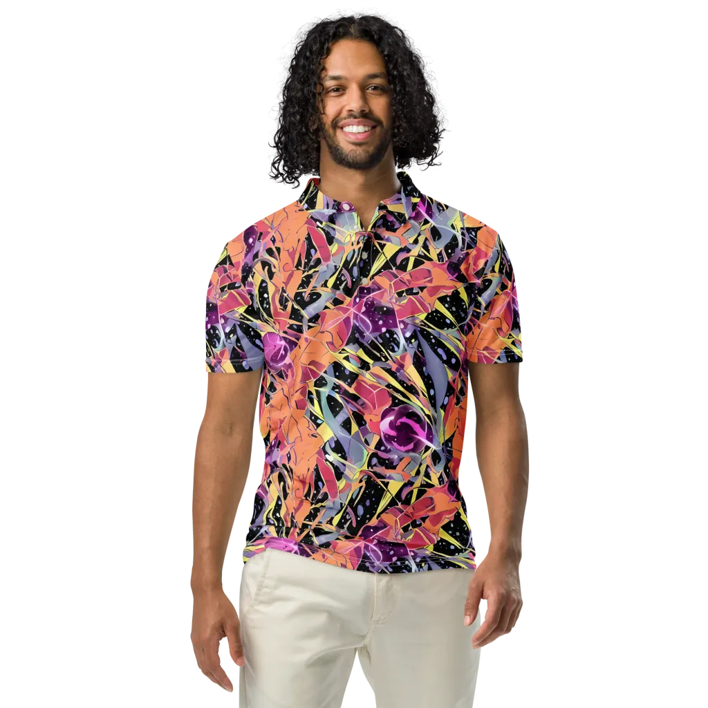 Candy Eclipse on Men's Slim Fit Polo Shirt — Front