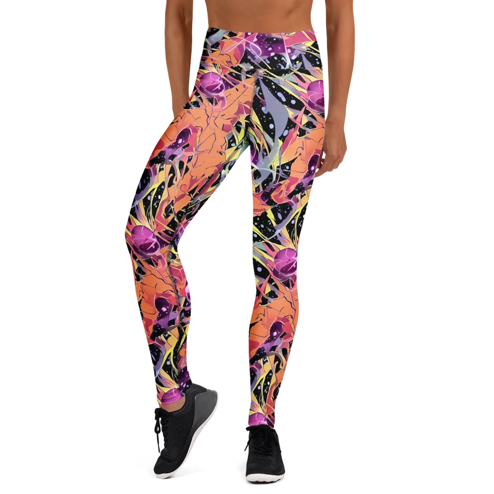 Candy Eclipse on Yoga Leggings — Front