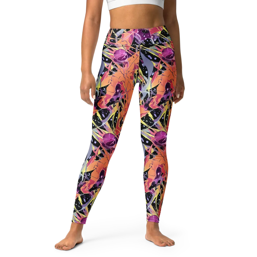 Candy Eclipse on Yoga Leggings — Front