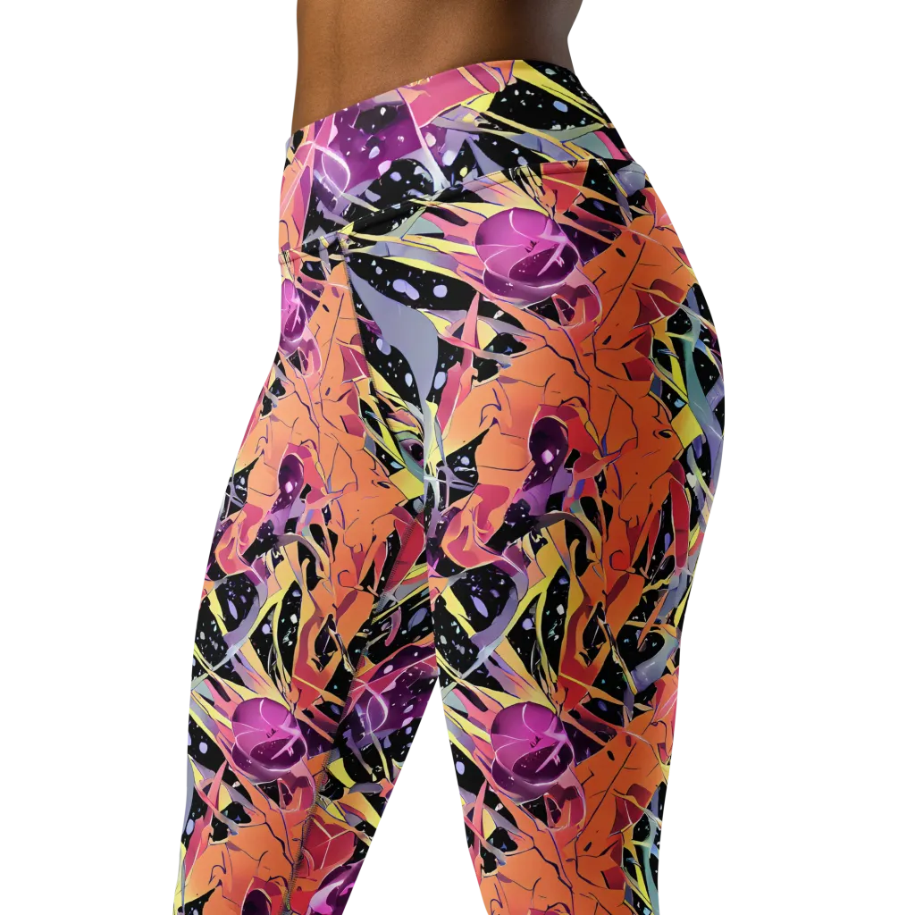 Candy Eclipse on Yoga Leggings — Left Front