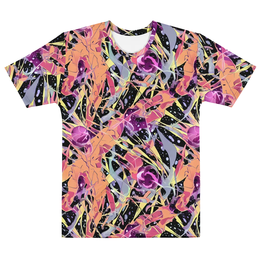 Candy Eclipse on Men's Cotton Crew Neck T-Shirt — Front