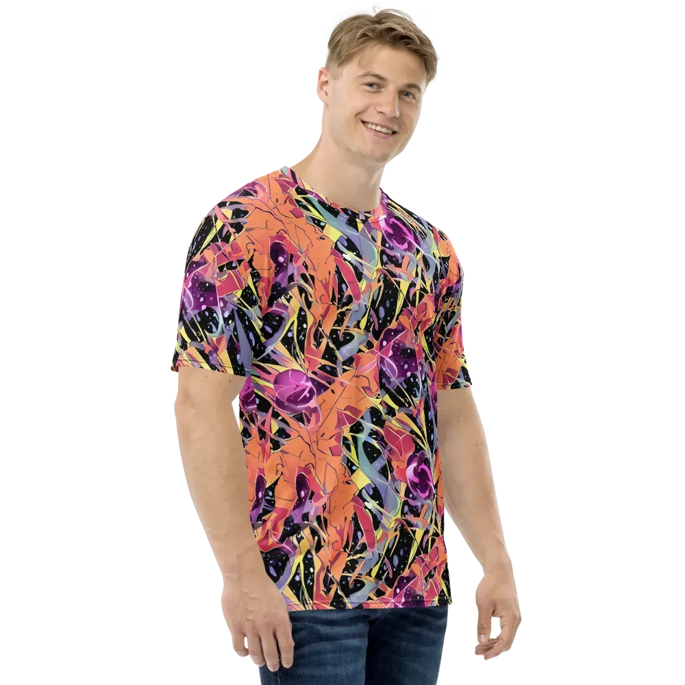 Candy Eclipse on Men's Crew Neck T-Shirt — Right