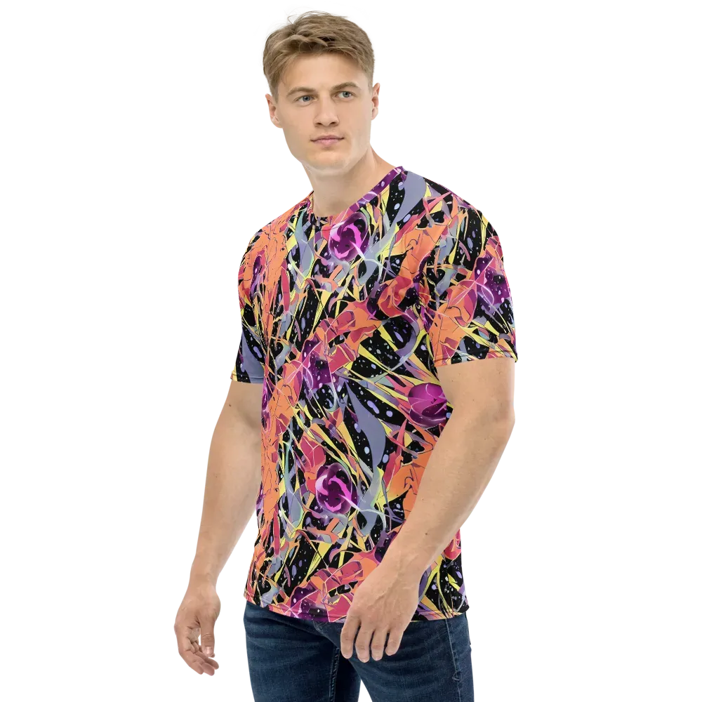 Candy Eclipse on Men's Crew Neck T-Shirt — Left
