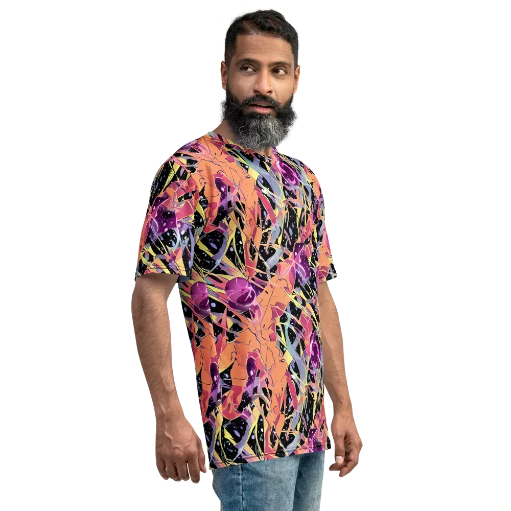 Candy Eclipse on Men's Crew Neck T-Shirt — Right