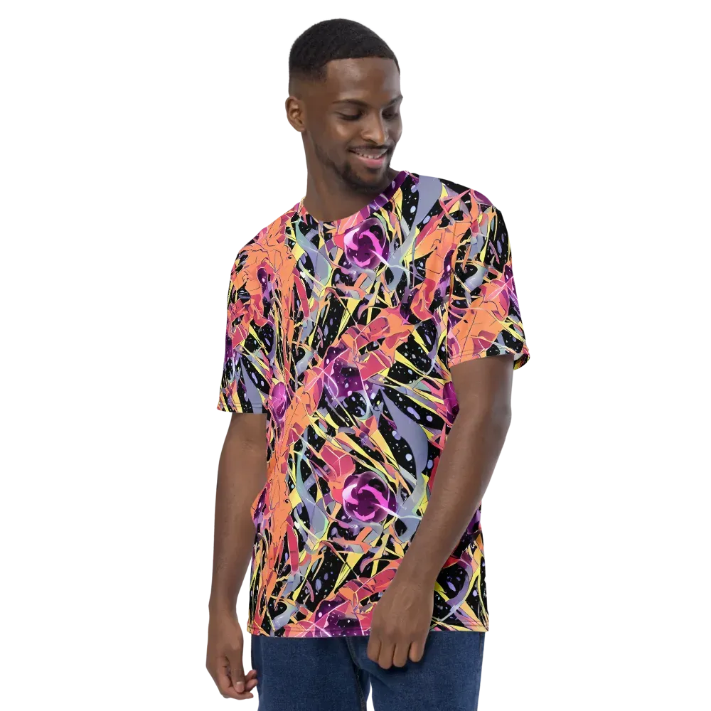 Candy Eclipse on Men's Crew Neck T-Shirt — Left