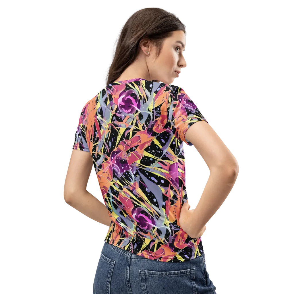 Candy Eclipse on Women's Crew Neck T-Shirt — Back