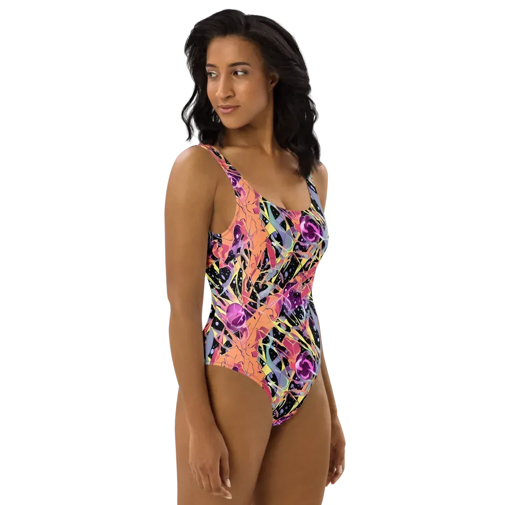 Candy Eclipse on One-Piece Swimsuit — Right