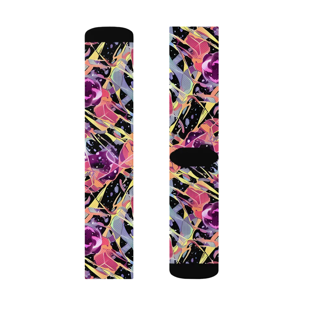 Candy Eclipse on Socks — Left Sock
