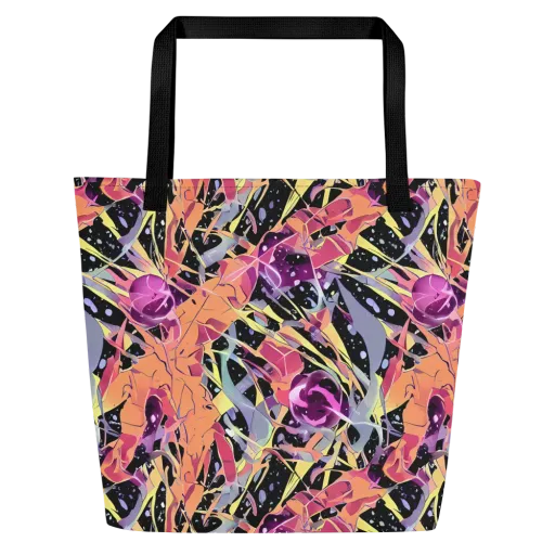 Candy Eclipse on a Large Tote Bag W/ Pocket