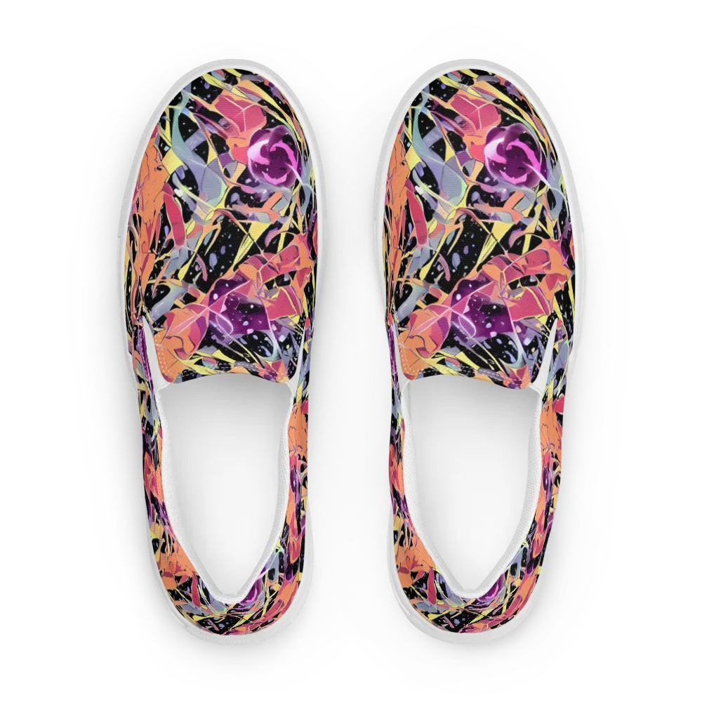 Candy Eclipse on Women's Slip-On Canvas Shoes — Front