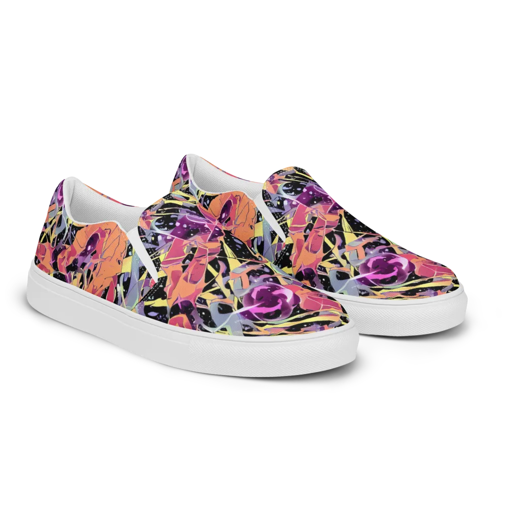 Candy Eclipse on Women's Slip-On Canvas Shoes — Right Front