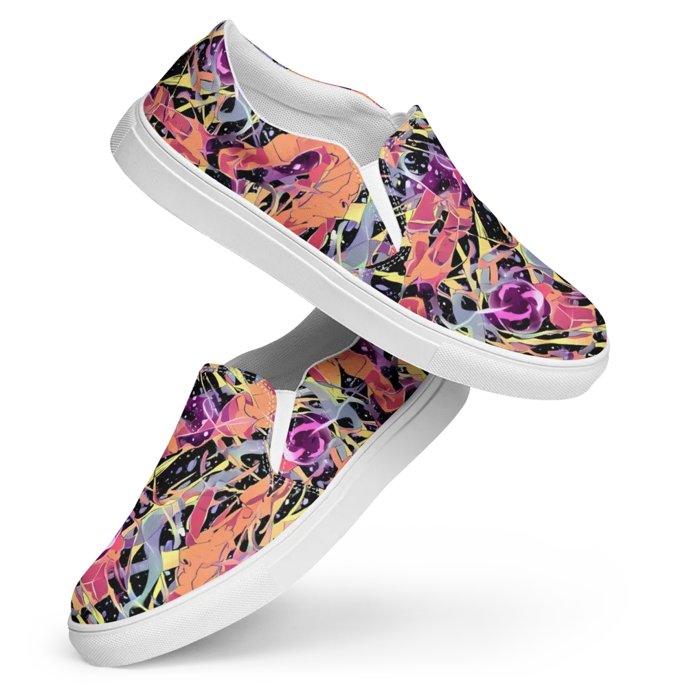 Candy Eclipse on Women's Slip-On Canvas Shoes — Front
