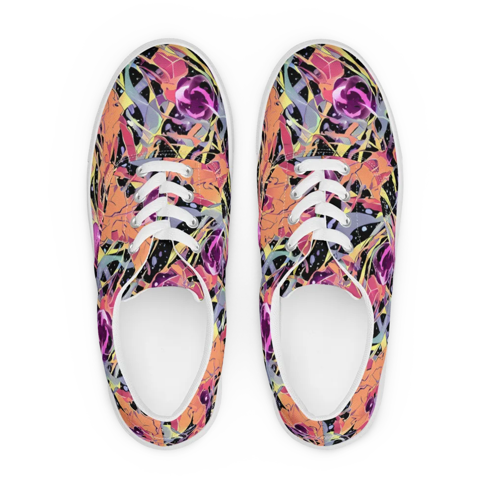 Candy Eclipse on Men's Lace-Up Canvas Shoes — Front