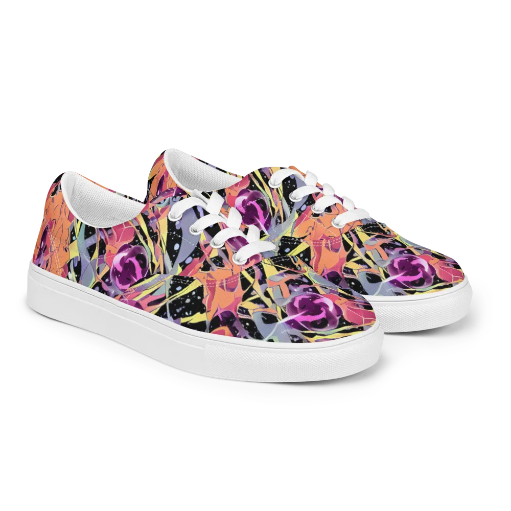 Candy Eclipse on Men's Lace-Up Canvas Shoes — Right Front