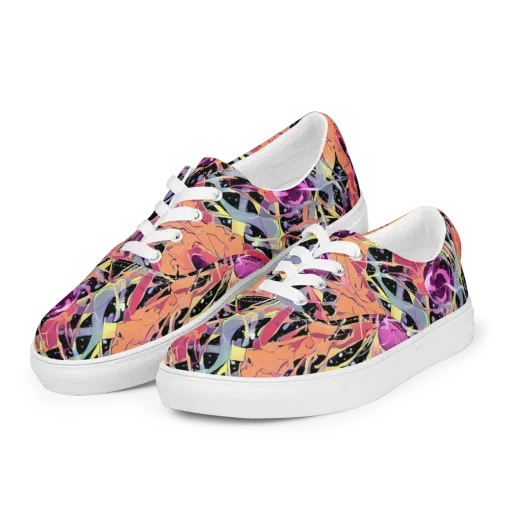 Candy Eclipse on a Men's Lace-Up Canvas Shoes