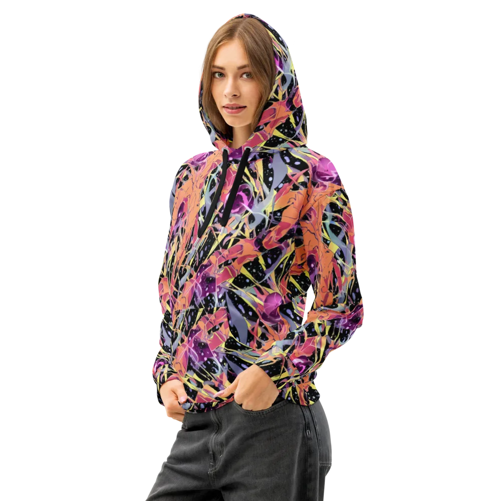 Candy Eclipse on Cotton Hoodie — Left Front