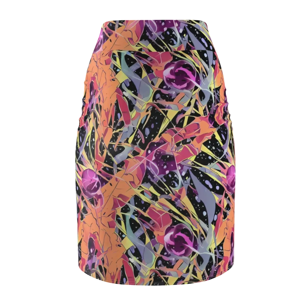 Candy Eclipse on Pencil Skirt — Back