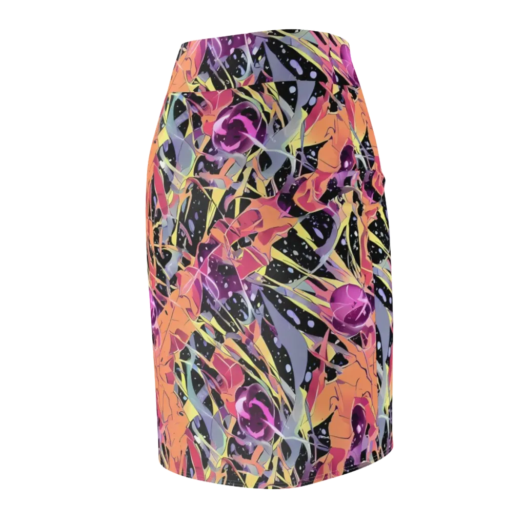 Candy Eclipse on Pencil Skirt — Back Side