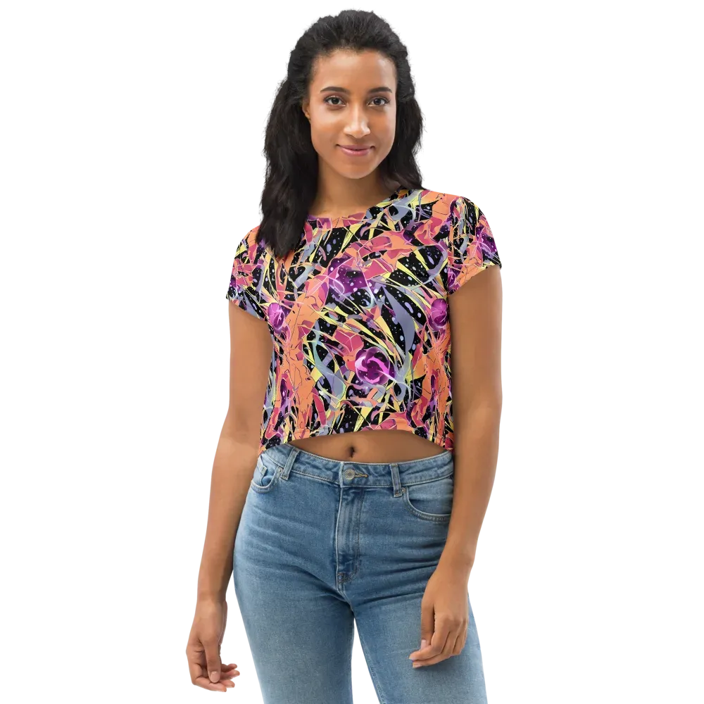 Candy Eclipse on Crop Tee — Front