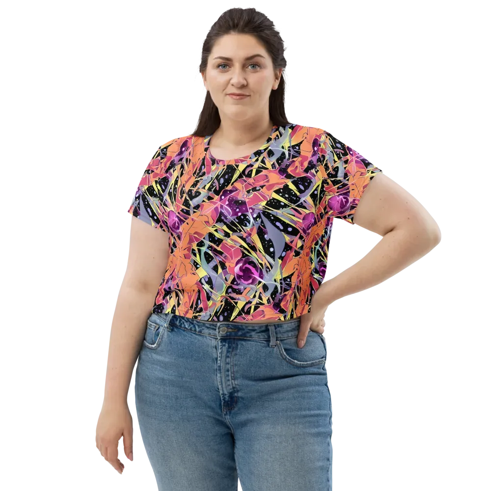Candy Eclipse on Crop Tee — Front