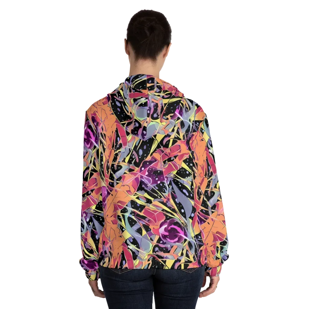 Candy Eclipse on Women's Full-Zip Hoodie — Back On Person