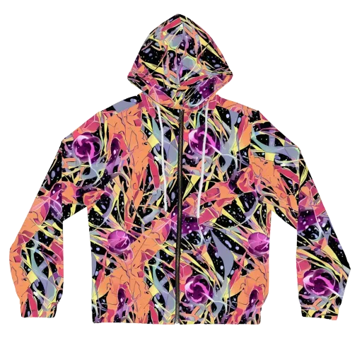 Candy Eclipse on a Women's Full-Zip Hoodie