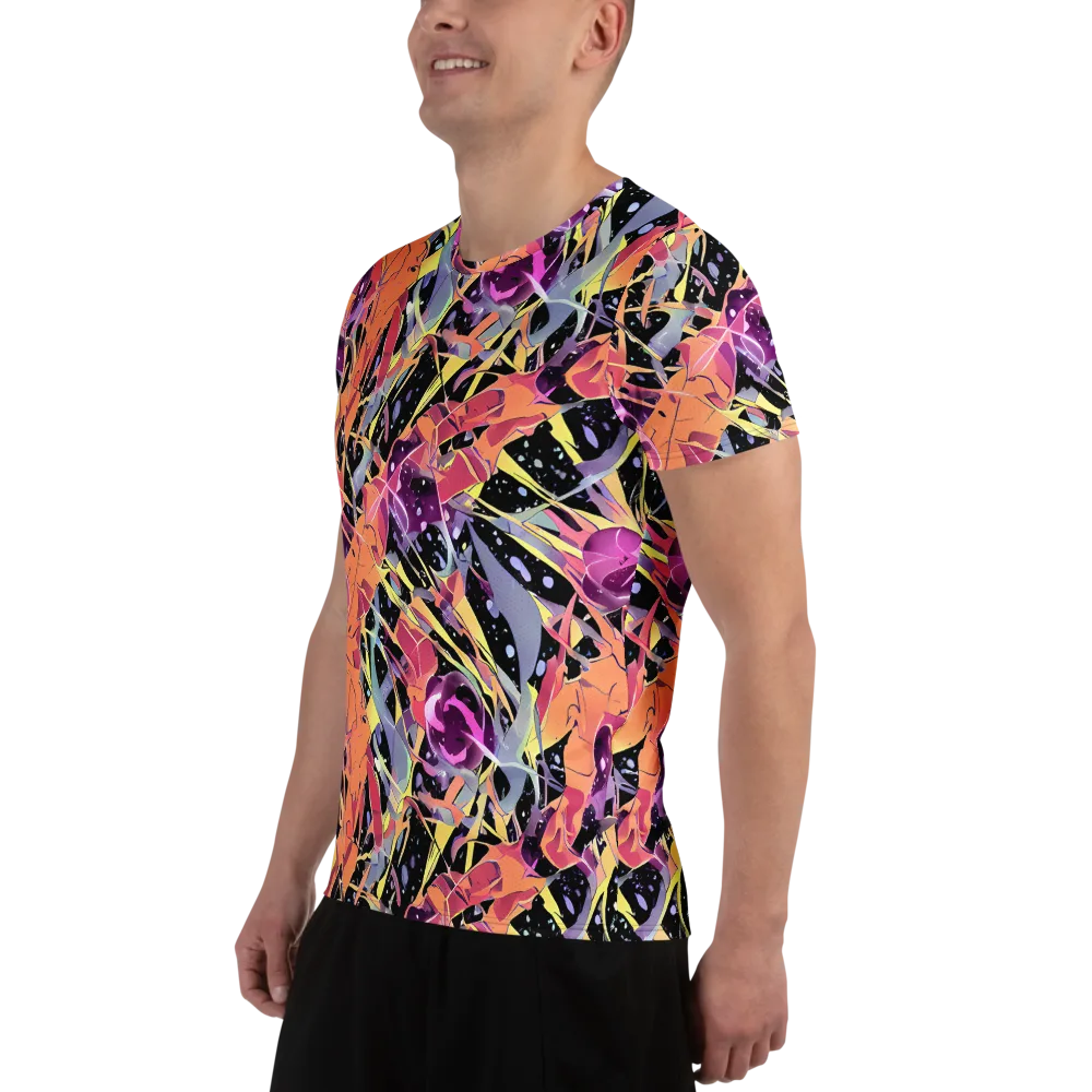 Candy Eclipse on Men's Athletic T-Shirt — Left