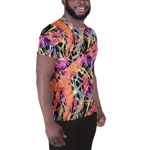Candy Eclipse on a Men's Athletic T-Shirt
