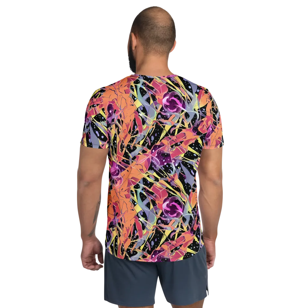 Candy Eclipse on Men's Athletic T-Shirt — Back
