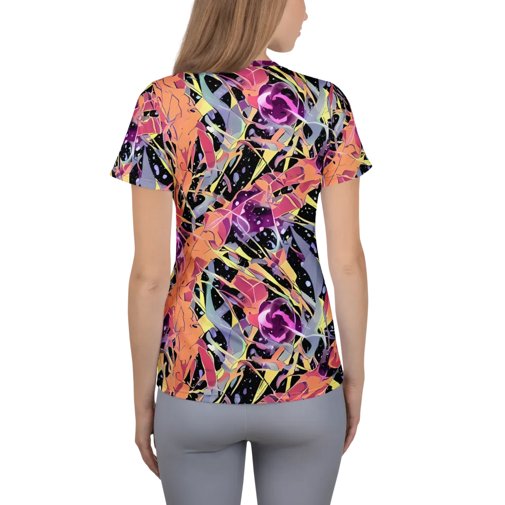 Candy Eclipse on Women's Athletic T-Shirt — Back