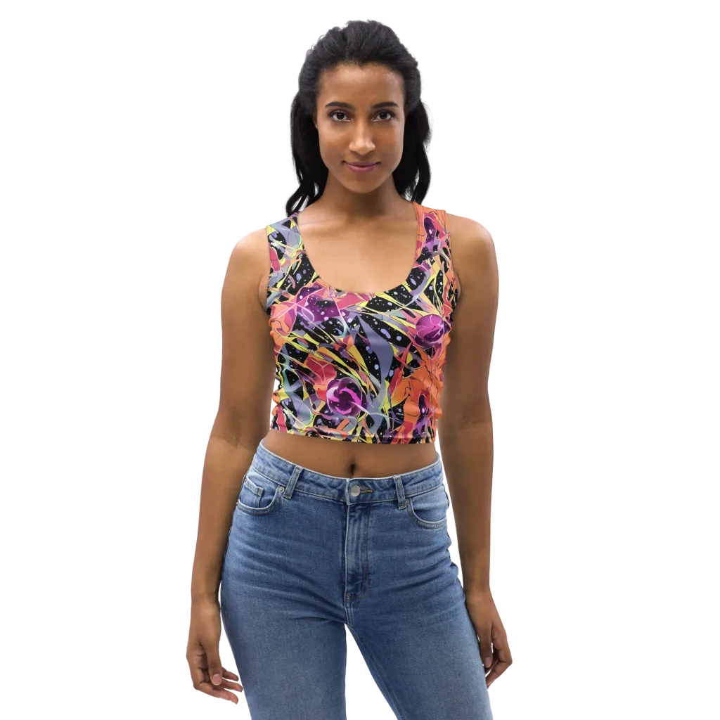 Candy Eclipse on Crop Top — Front