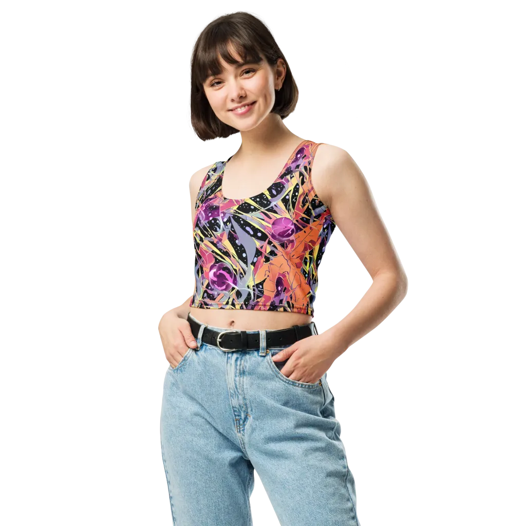 Candy Eclipse on Crop Top — Front