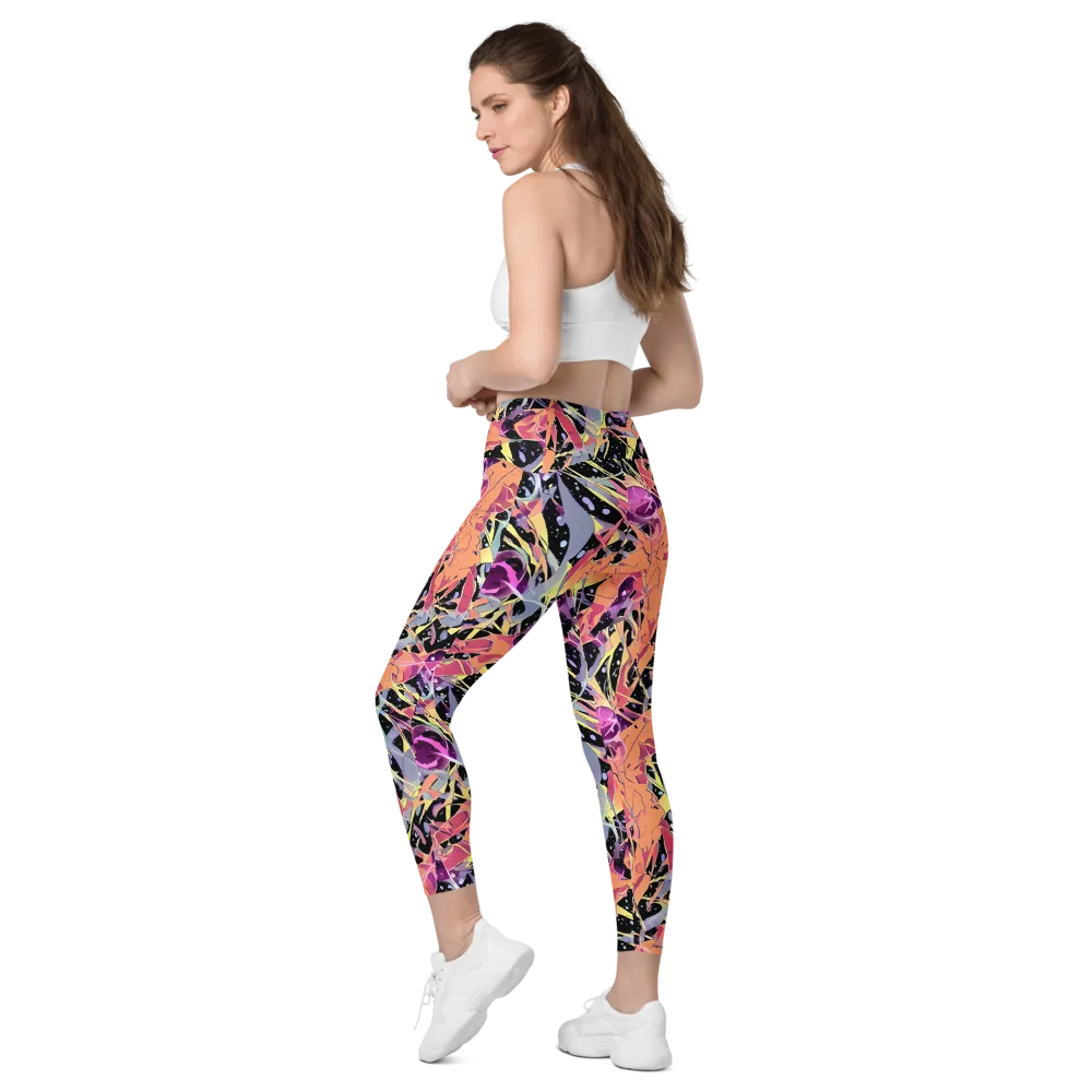 Candy Eclipse on Leggings with Pockets — Left Back