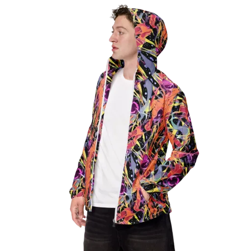 Candy Eclipse on a Men's Windbreaker