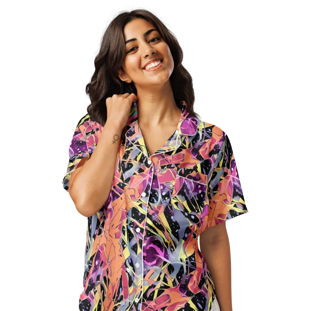 Candy Eclipse on Women's Short Sleeve Pajama Top — Front
