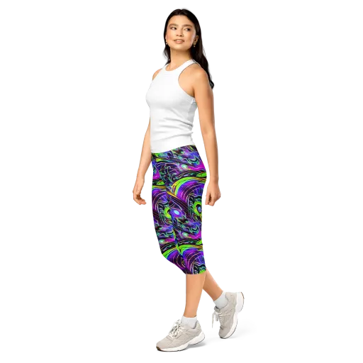 Circuit Bloom on a Capri Leggings