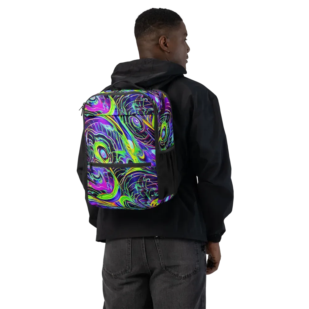 Circuit Bloom on Utility Backpack — Back