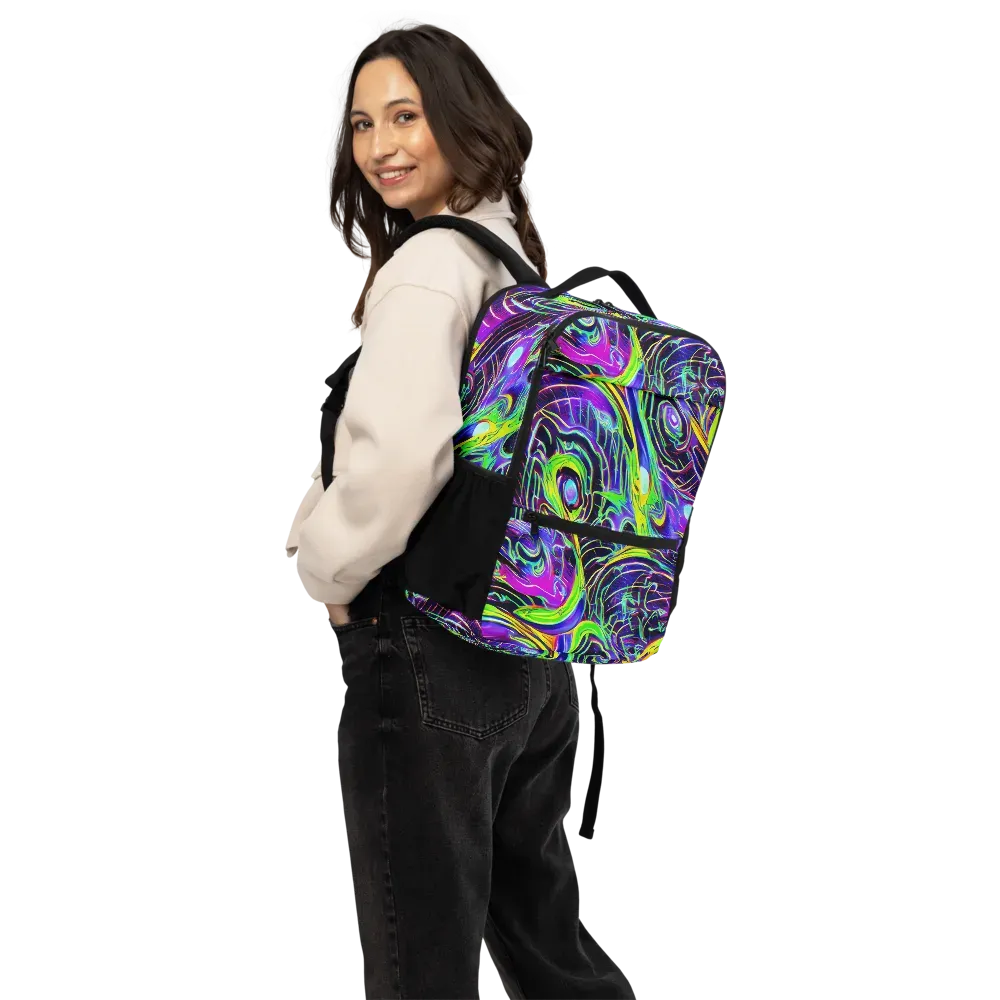 Circuit Bloom on Utility Backpack — Back