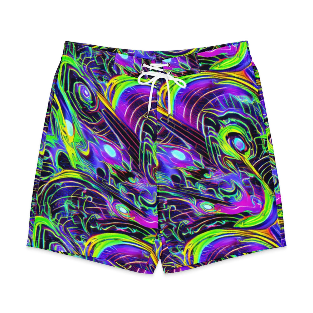 Circuit Bloom on Men's Board Shorts — Front