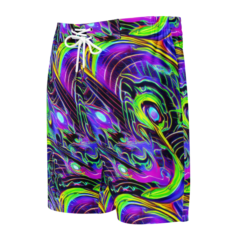 Circuit Bloom on Men's Board Shorts — Front