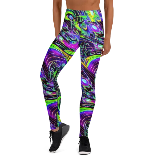 Circuit Bloom on a Yoga Leggings