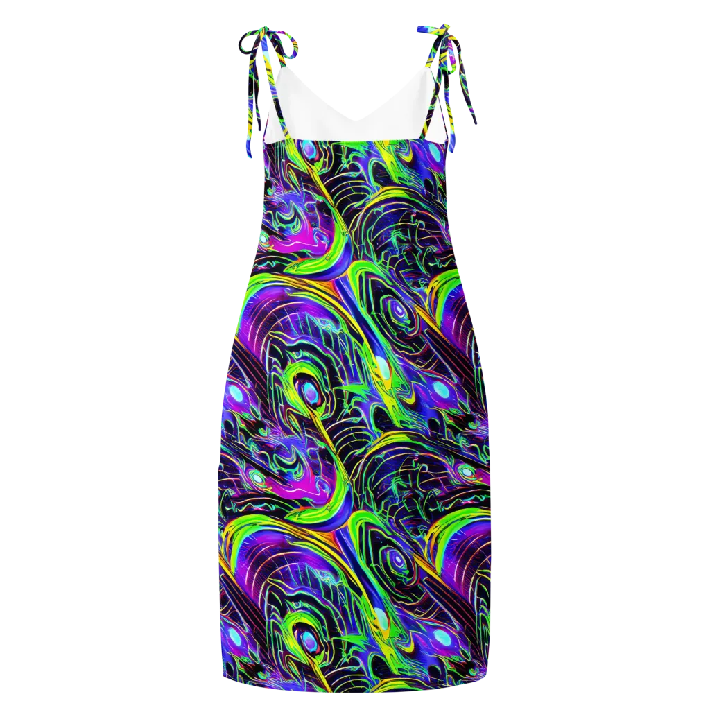 Circuit Bloom on Slip Dress — Back