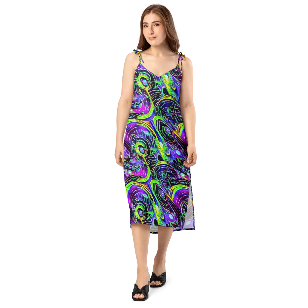 Circuit Bloom on Slip Dress — Front