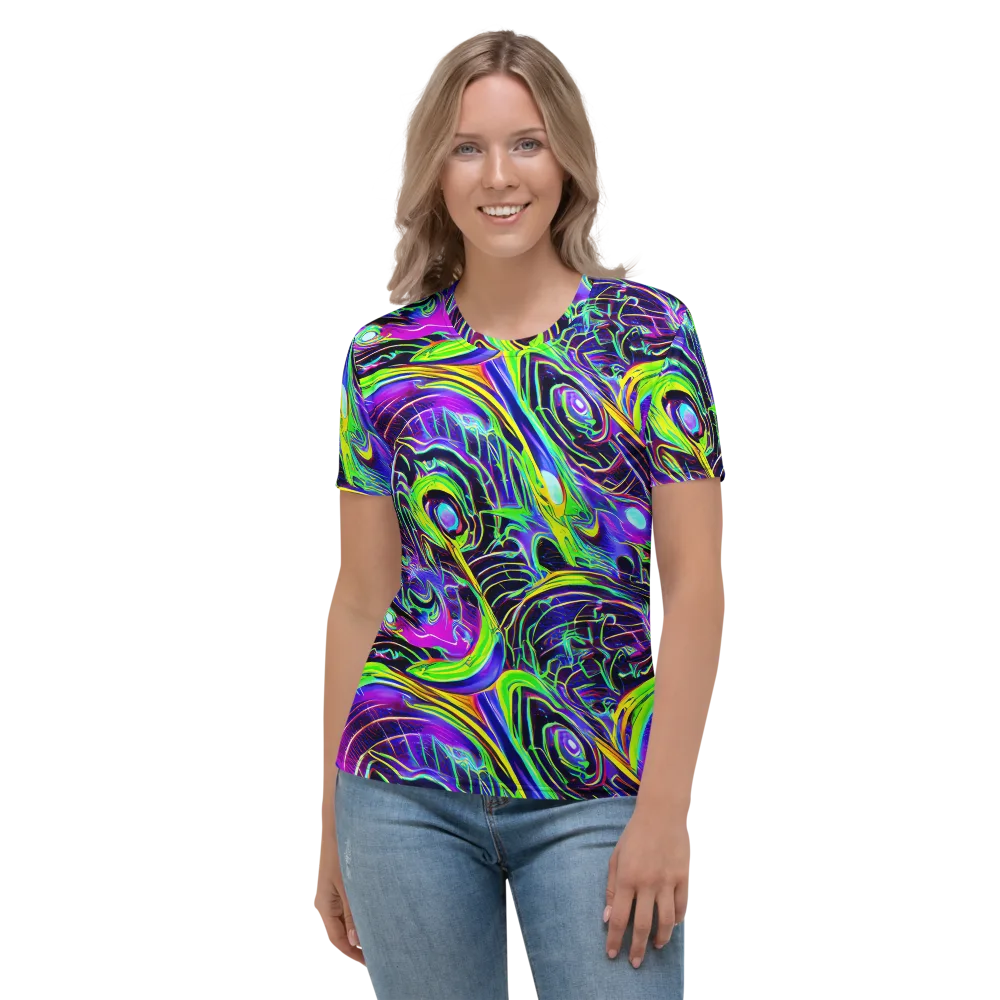 Circuit Bloom on Women's Crew Neck T-Shirt — Front