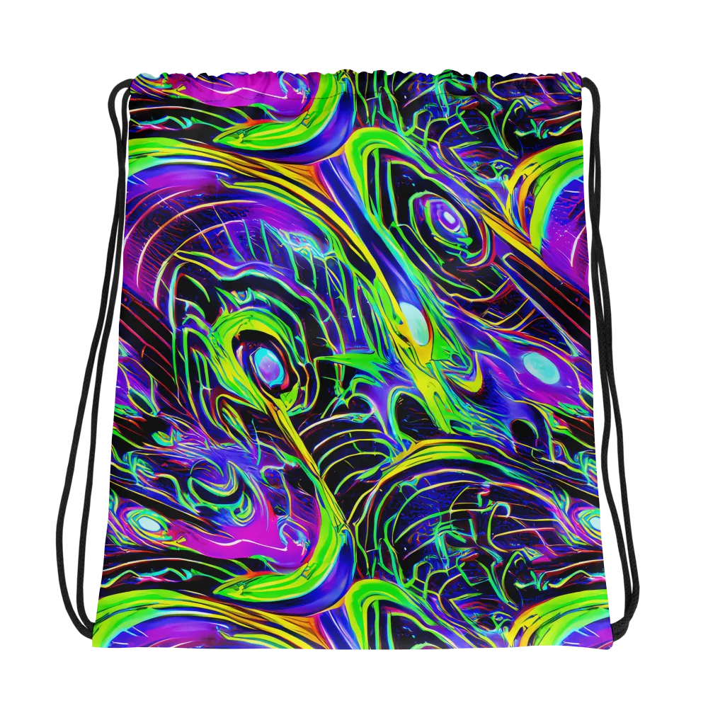 Circuit Bloom on Drawstring Bag — Photo