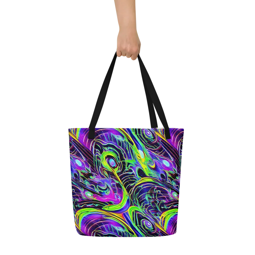 Circuit Bloom on Large Tote Bag W/ Pocket — Front