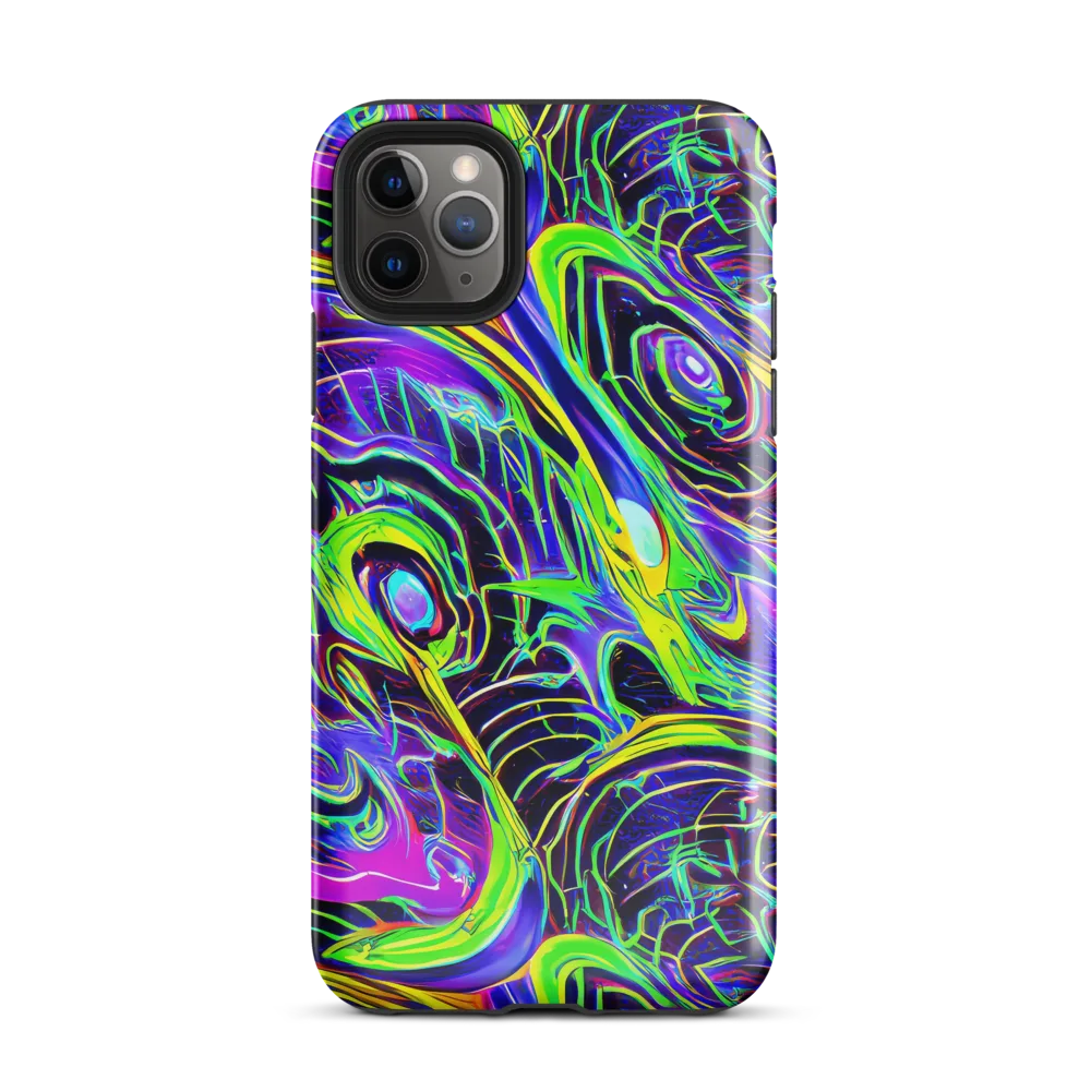 Circuit Bloom on Tough Case for iPhone® — Front