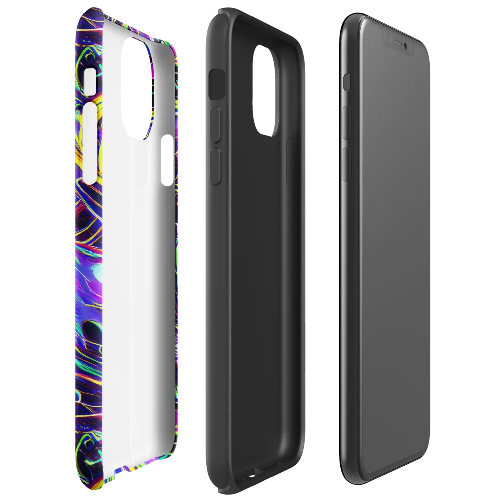 Circuit Bloom on Tough Case for iPhone® — Right